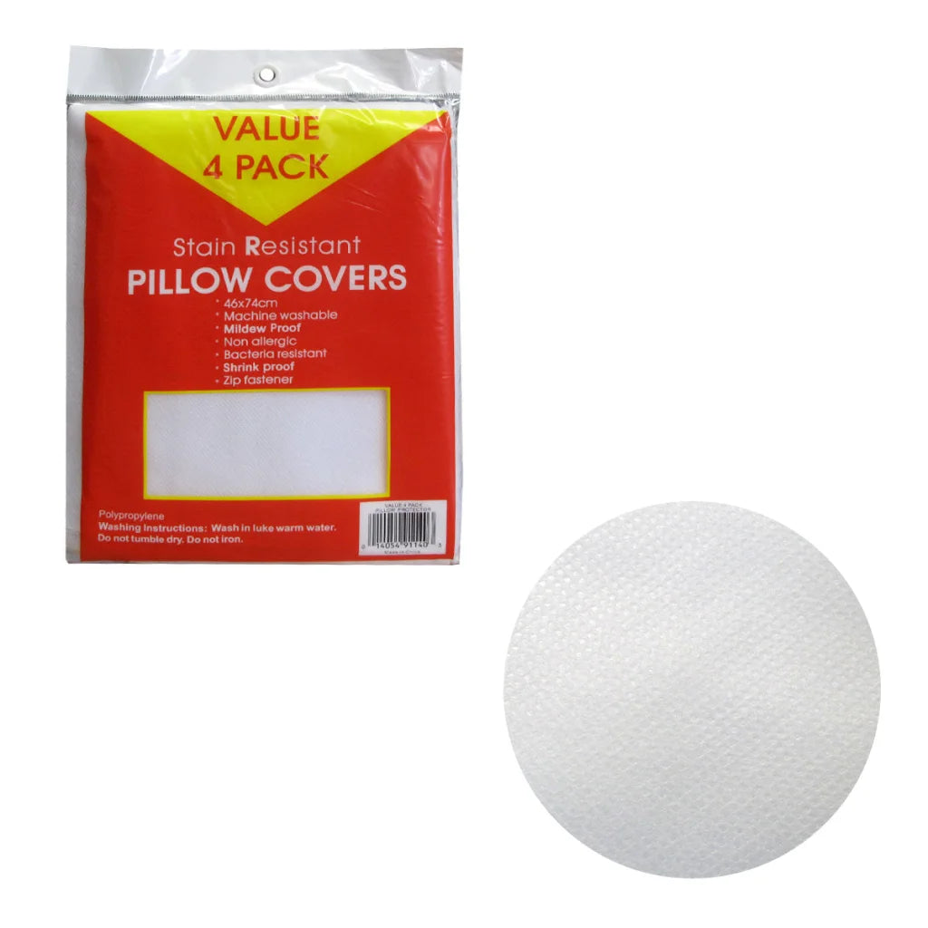Stain Resistant Pillow Protectors Pack of 4 - Home & Garden