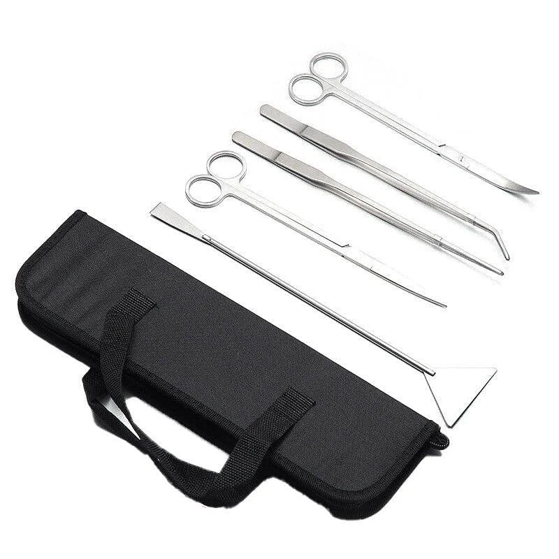 Stainless Steel Aquarium Tool Set Tweezers Scissors Spatula