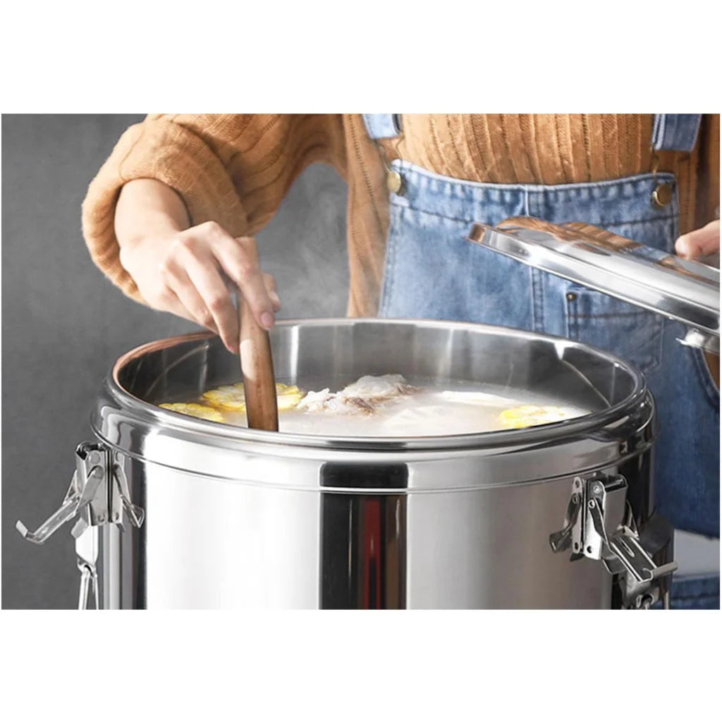 Stainless Steel Beverage Dispenser Premium 35L Insulated Stock Pot Hot & Cold Container