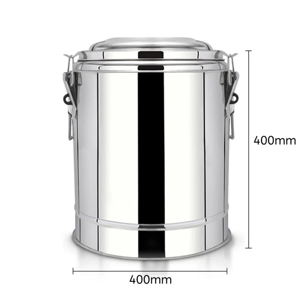 Stainless Steel Beverage Dispenser Premium 35L Insulated Stock Pot Hot & Cold Container