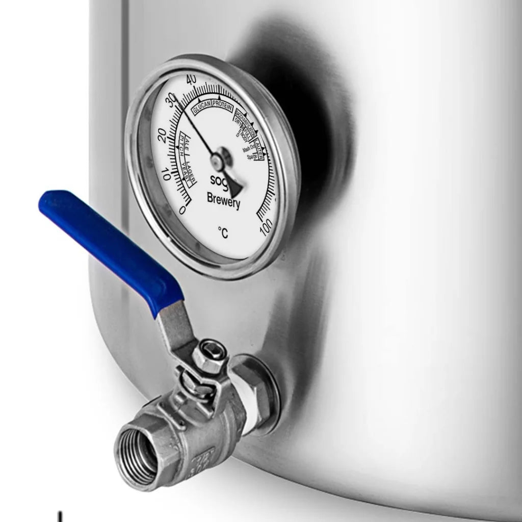 Stainless Steel Brewery Pot 50L with Beer Valve 40*40cm - Premium