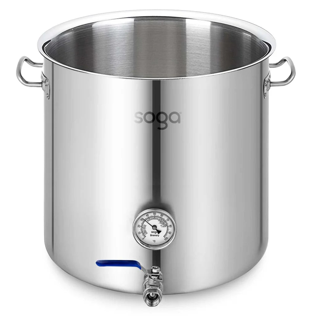 Stainless Steel Brewery Pot No Lid 50L with Beer Valve 40*40cm - Premium