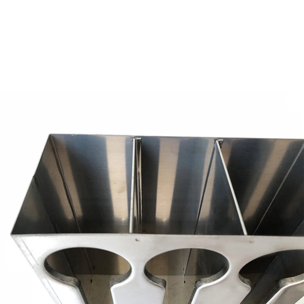 Stainless Steel Buffet Restaurant Spoon Utensil Holder Set of 2 - 3 Holes