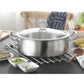 Stainless Steel Casserole 2X 28cm with Lid Induction Cookware