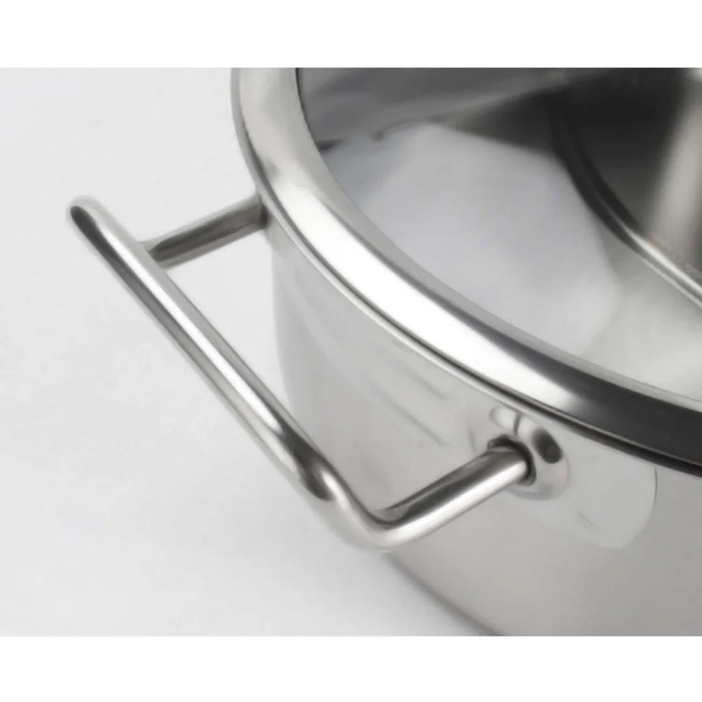 Stainless Steel Casserole 2X 30cm with Lid Induction Cookware