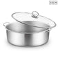 Stainless Steel Casserole 30cm with Lid Induction Cookware - Premium
