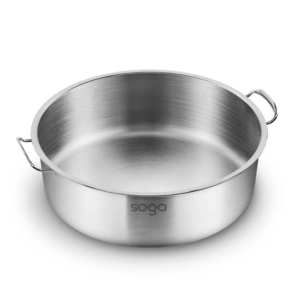 Stainless Steel Casserole 32cm with Lid Induction Cookware - Premium