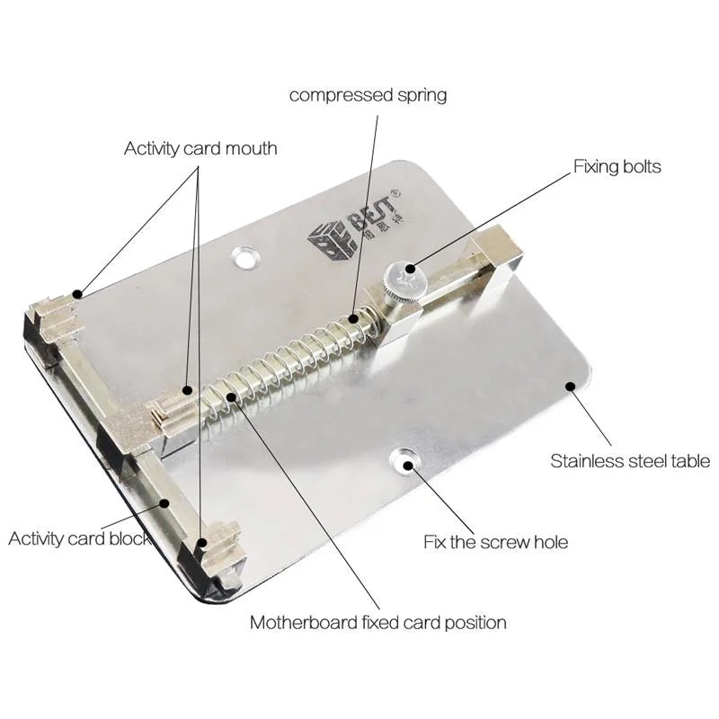 Stainless Steel Cell Phone Pcb Repair Tool Holder-1915198424303669252