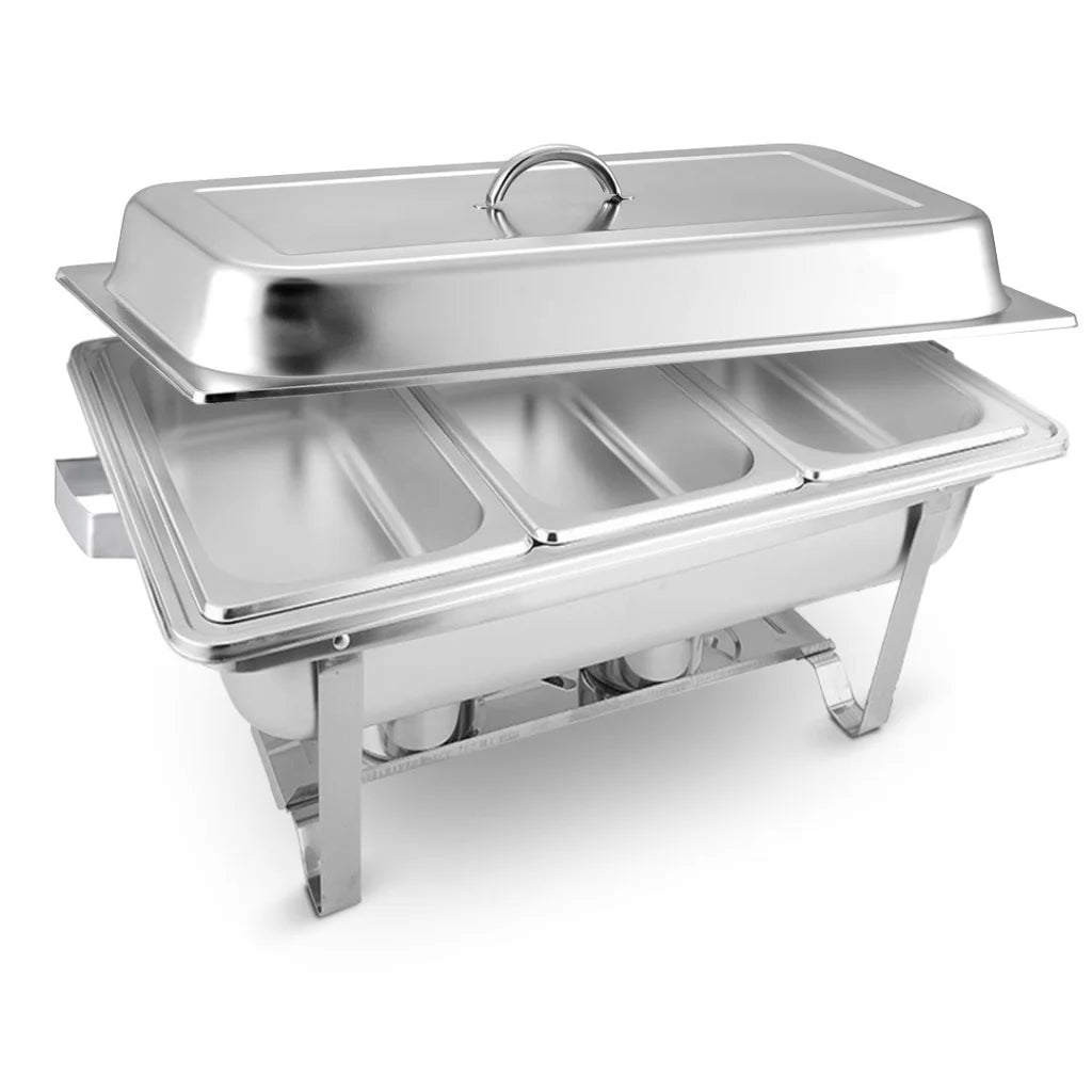 Stainless Steel Chafing Dish 3L Triple Tray Food Warmer Catering - Premium