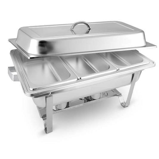 Stainless Steel Chafing Dish 3L Triple Tray Food Warmer Catering - Premium