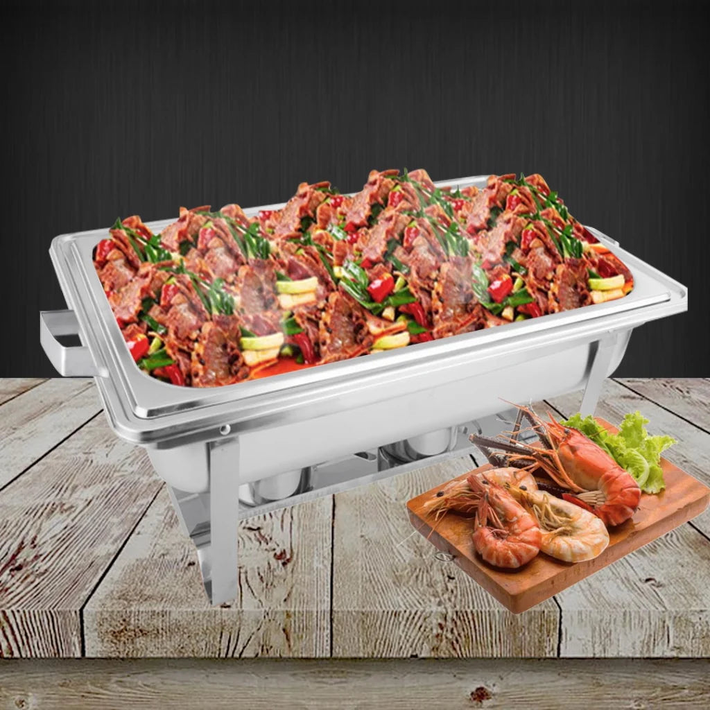 Stainless Steel Chafing Dish 9L Full Size Food Warmer Catering - Premium