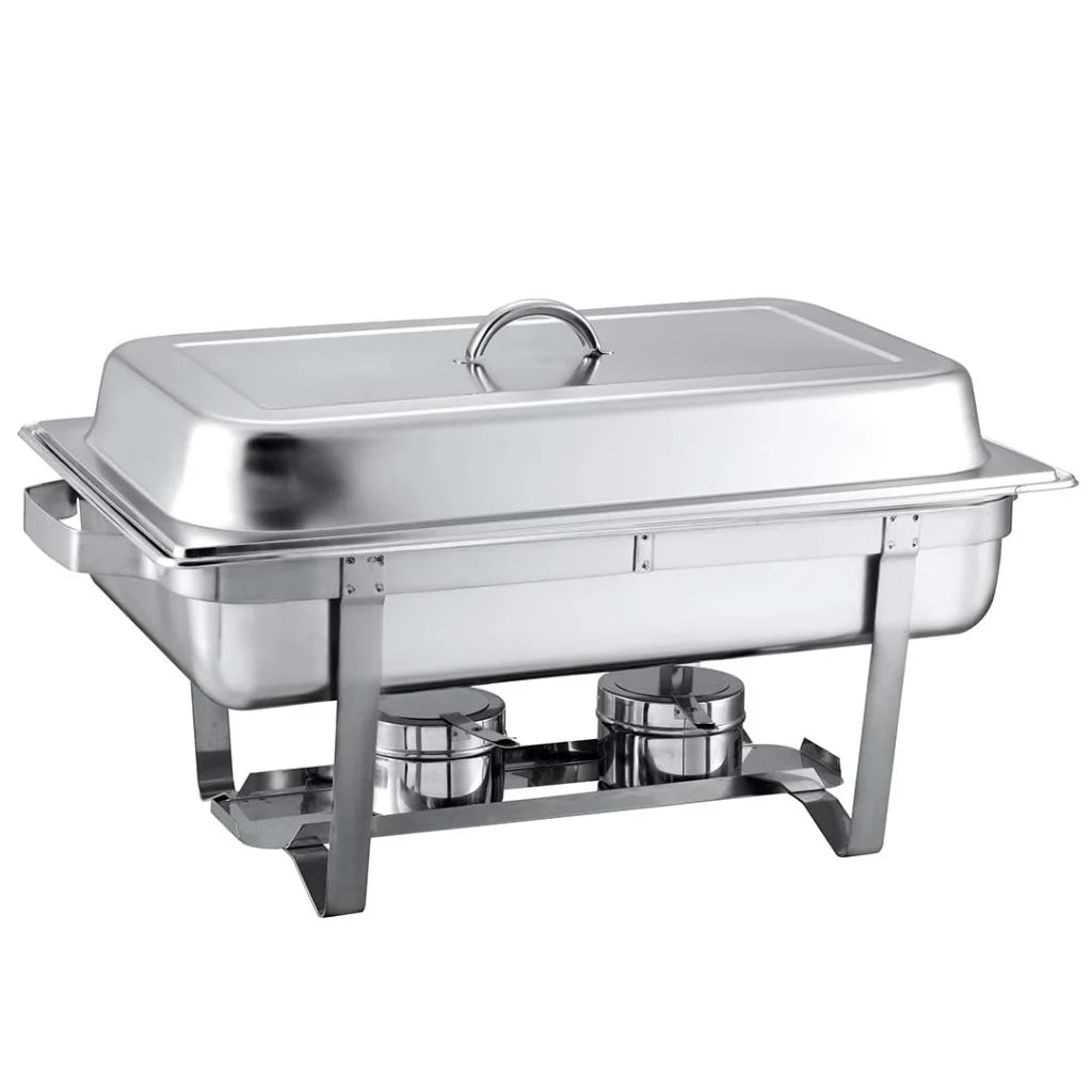Stainless Steel Chafing Dish Set Premium 4X 4.5L Dual Tray Food Warmer for Catering