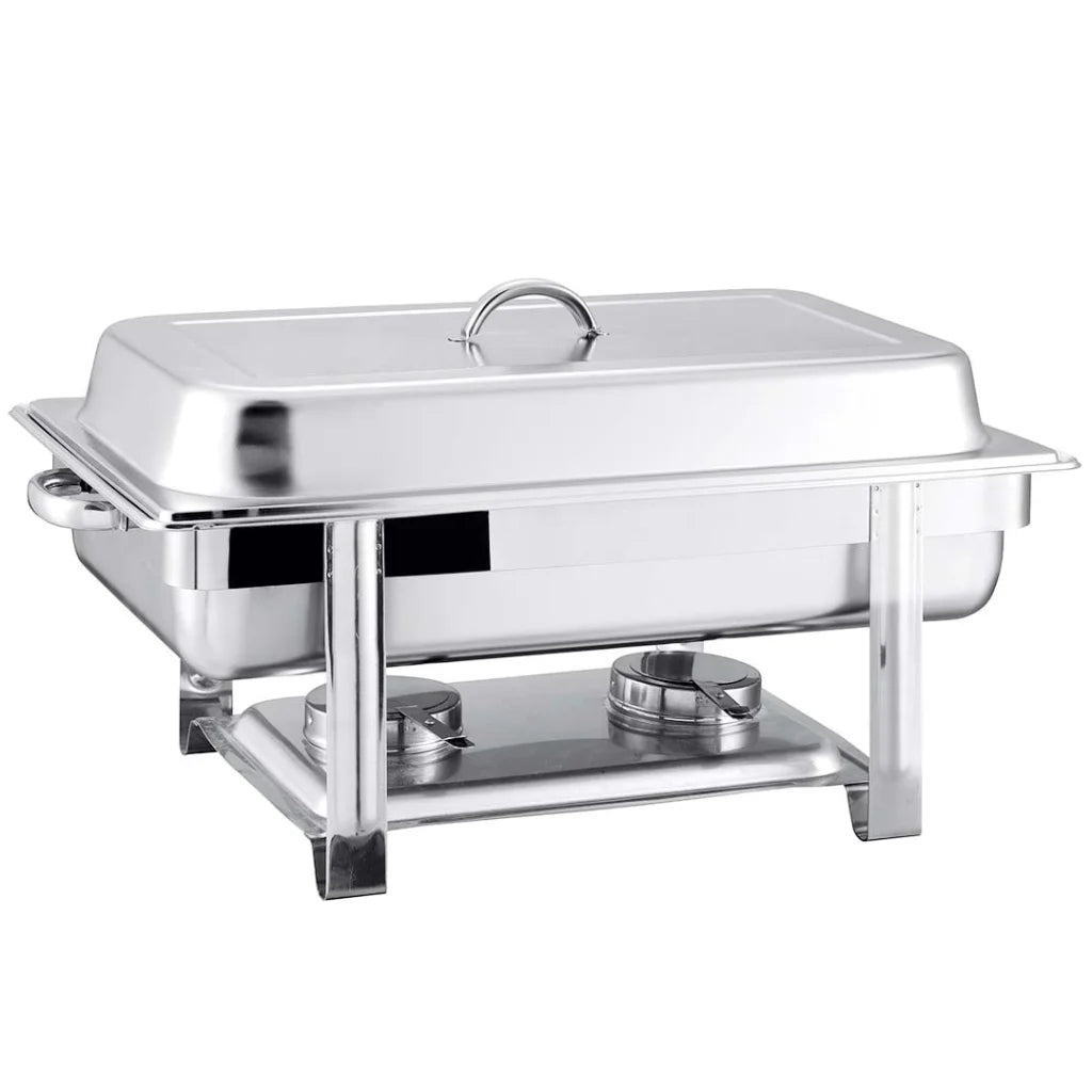 Stainless Steel Chafing Dish Set Premium 4X Triple Tray Food Warmer for Catering