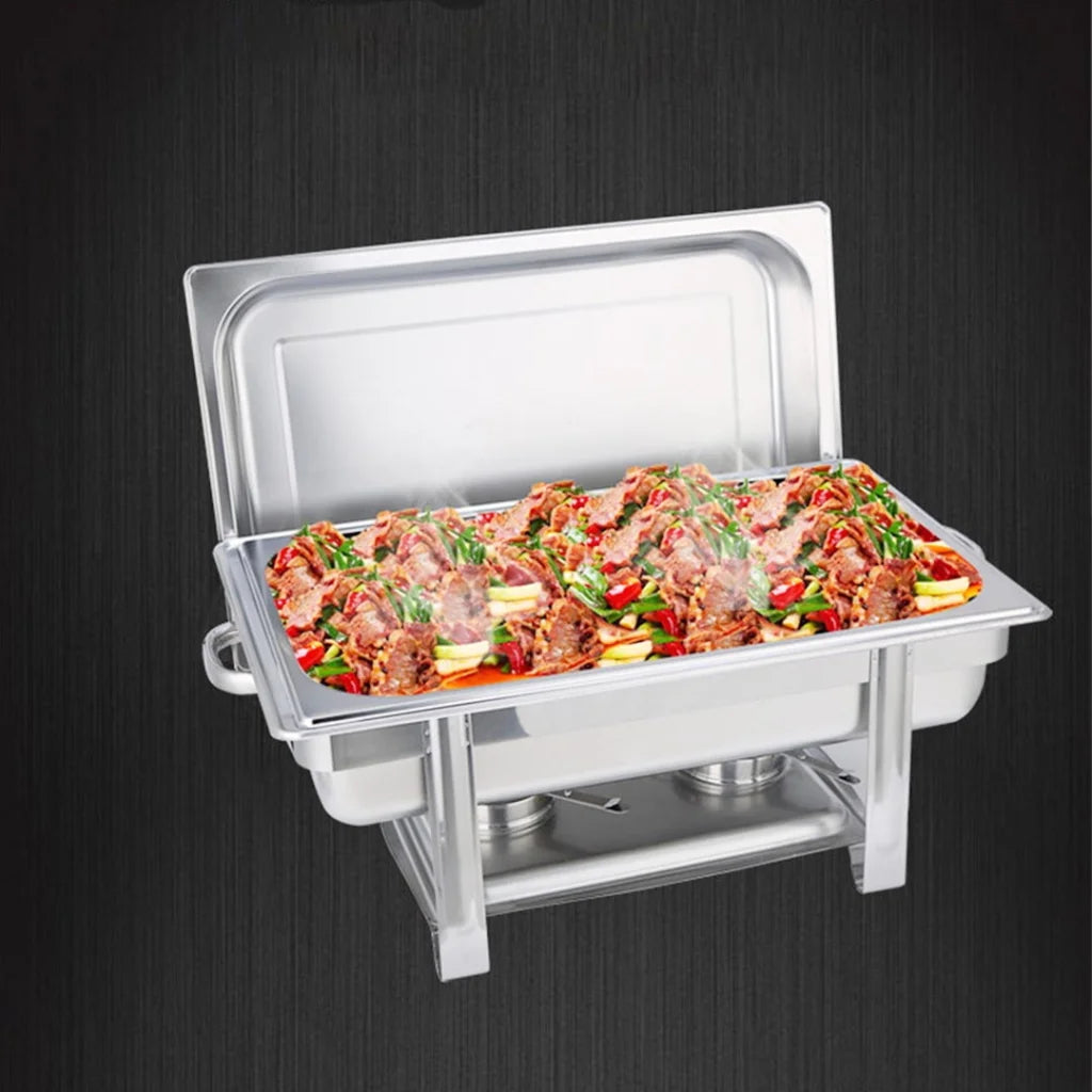 Stainless Steel Chafing Dish Single Tray Catering Food Warmer - Premium