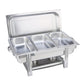 Stainless Steel Chafing Dish Triple Tray Food Warmer Catering - Premium