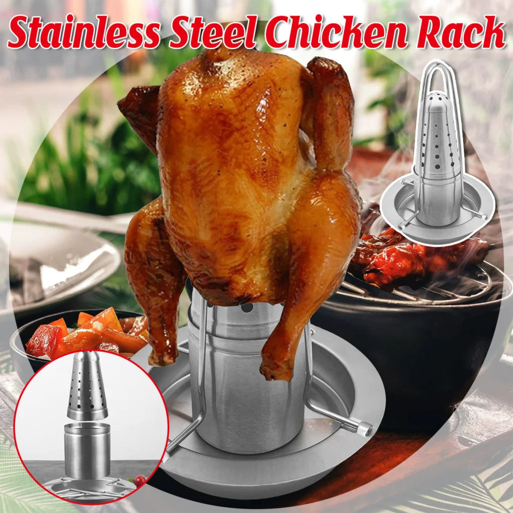Stainless Steel Chicken Grill Outdoor BBQ Roaster Rack