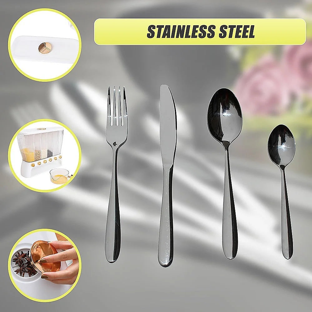 Stainless Steel Cutlery Set 32-Piece - Knives Fork Spoon