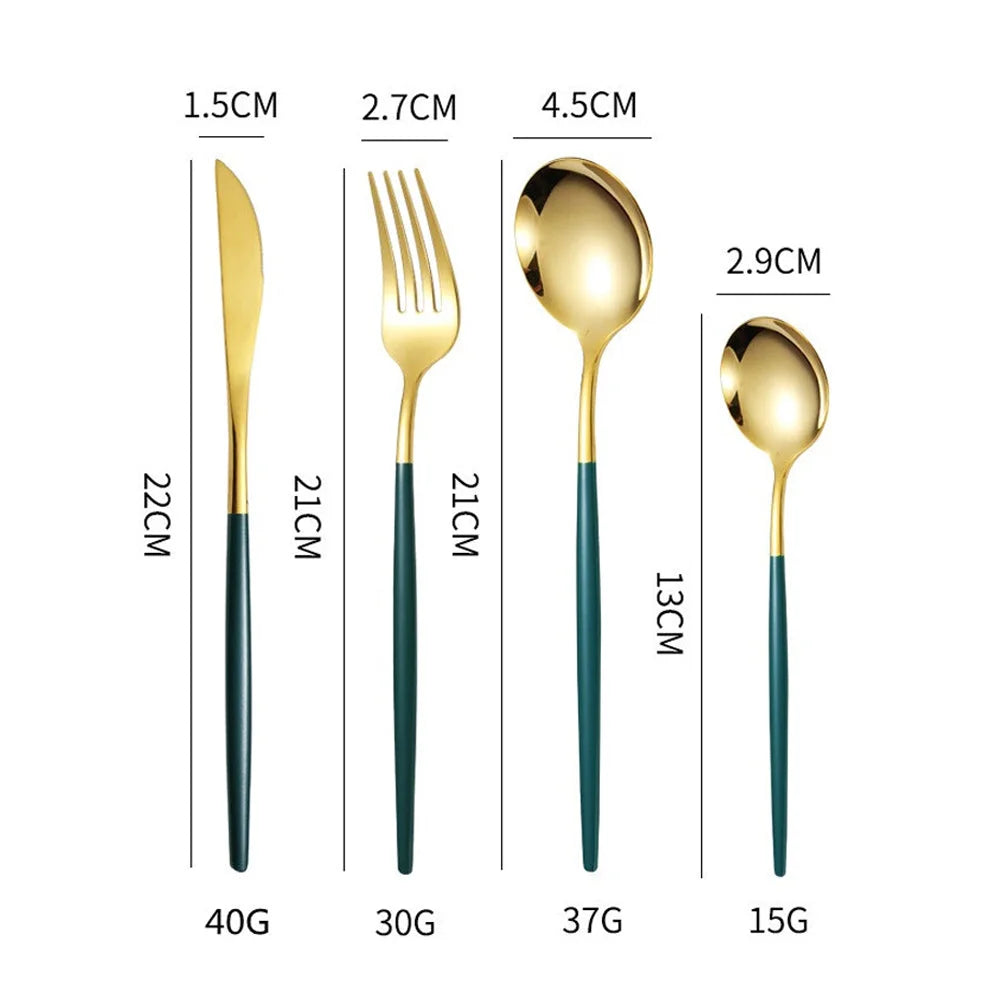 Stainless Steel Cutlery Set Spoon Fork Knife 4 Pcs