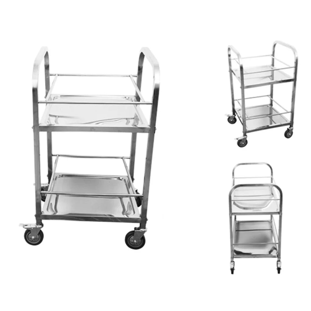 Stainless Steel Drink Wine Food Cart Trolley Commercial Kitchen Utility - Premium