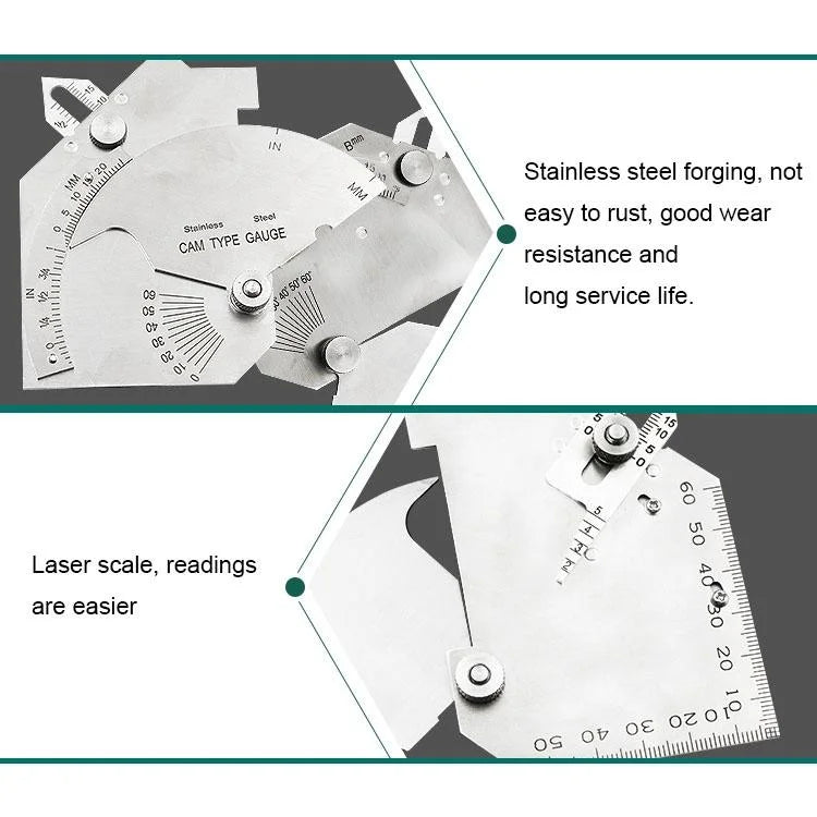 Stainless Steel Fillet Weld Gauge - Multi-function