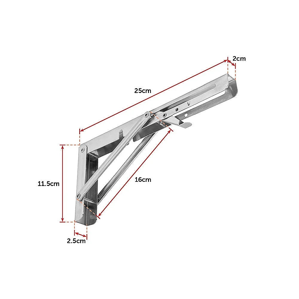 Stainless Steel Folding Table Bracket 2x 10’’ Heavy Duty