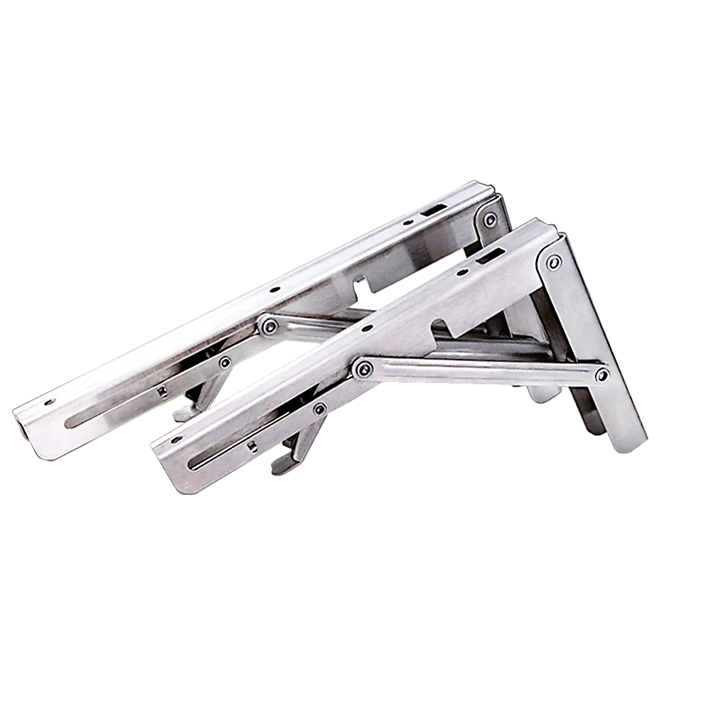 Stainless steel 50kg 2 table with folding bracket shelf bench