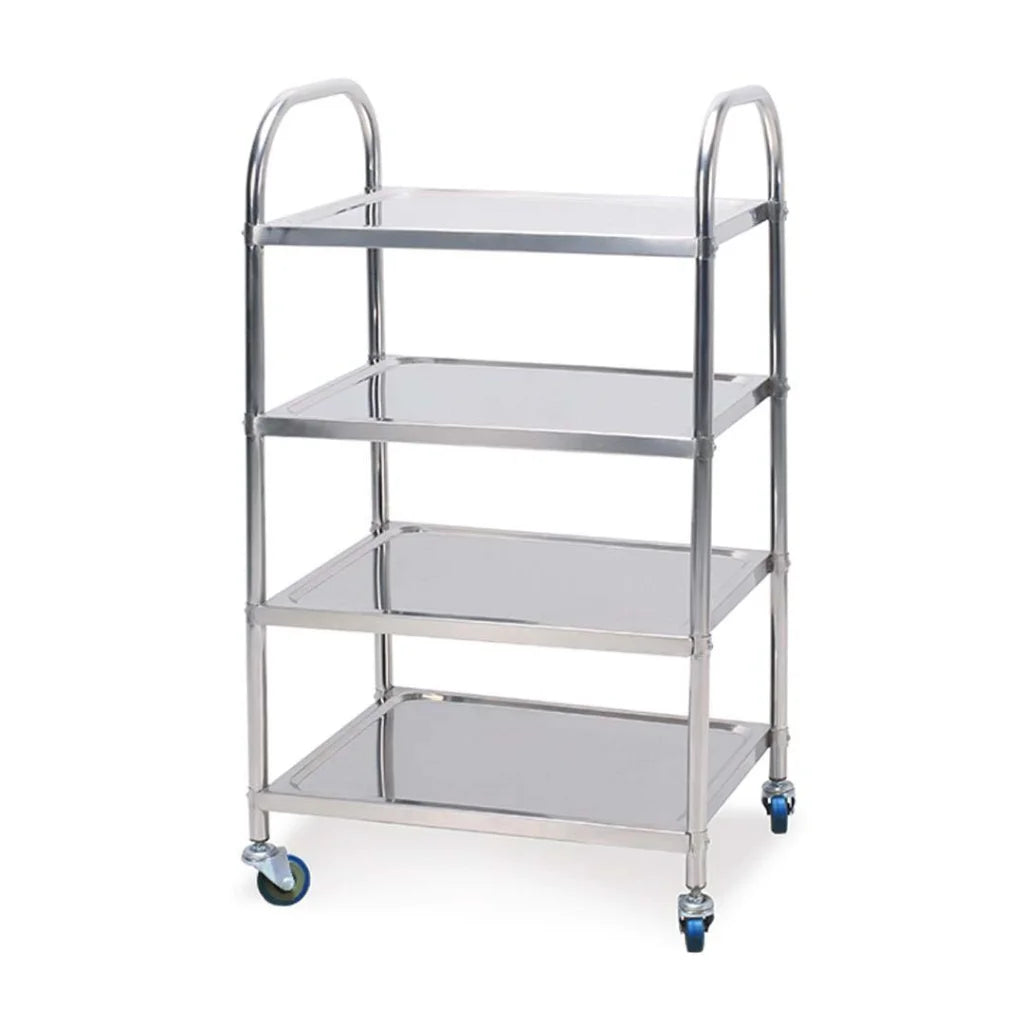 Stainless Steel Food Cart Trolley 4 Tier Kitchen Dining Utility 860x540x1170 - Premium