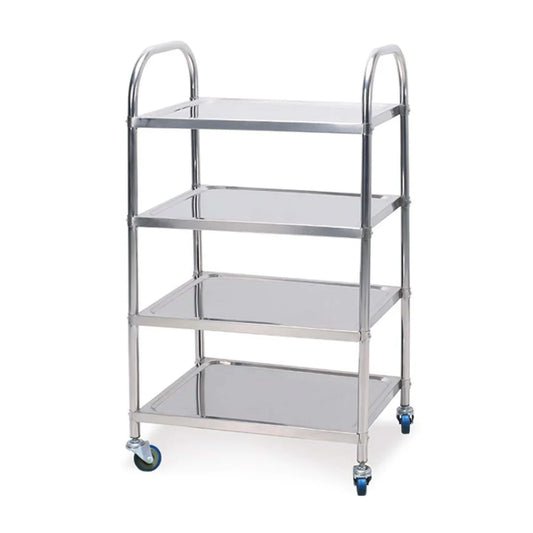 Stainless Steel Food Cart Trolley 4 Tier Kitchen Dining Utility 860x540x1170 - Premium