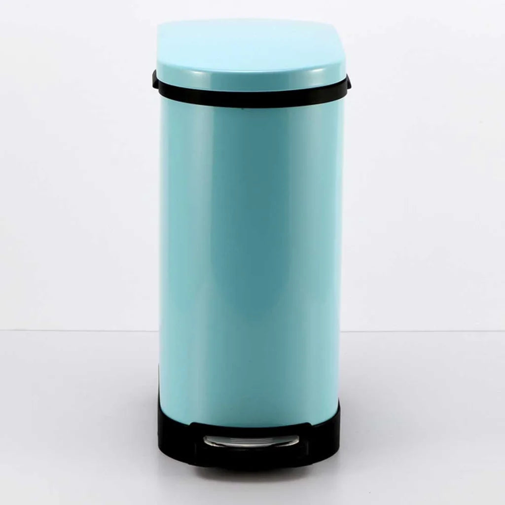 Stainless Steel Foot Pedal Rubbish Recycling Bin 2X 10L - Blue - Premium
