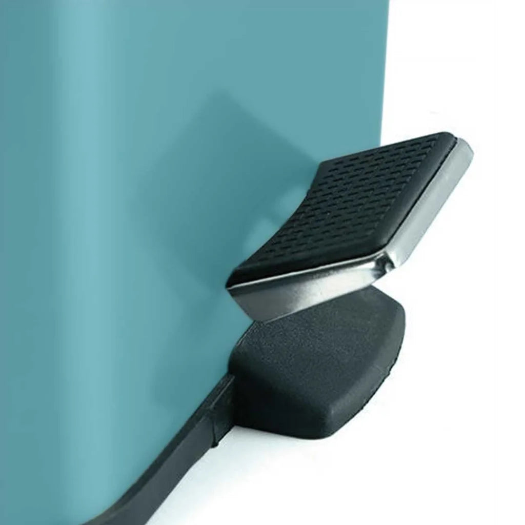 Stainless Steel Foot Pedal Rubbish Recycling Bin Square 2X 12L - Blue - Premium