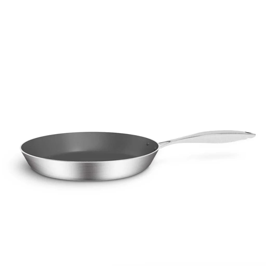 Stainless Steel Fry Pan 20cm & 34cm Induction Non-Stick Interior - Premium
