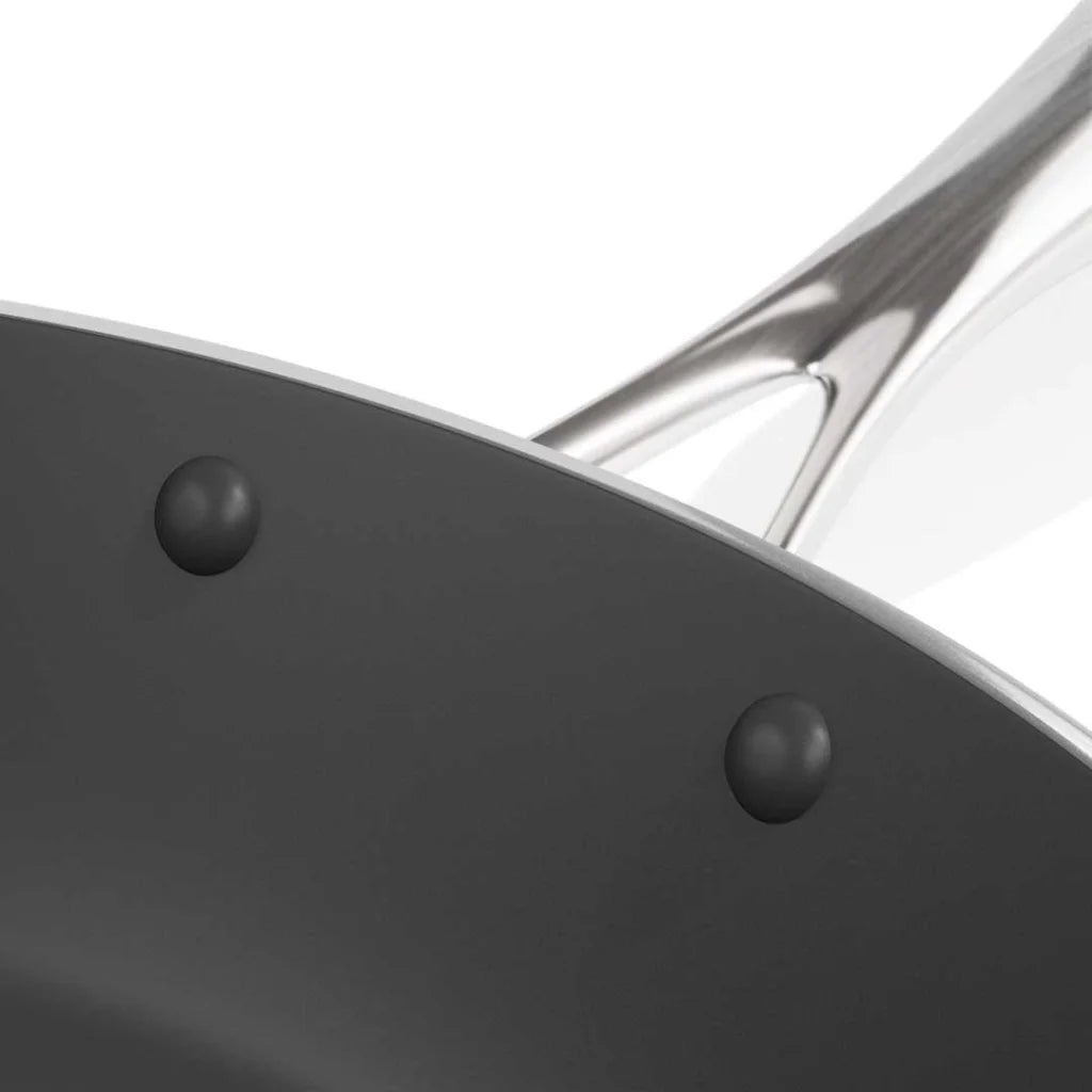 Stainless Steel Fry Pan 22cm & 30cm Induction Non-Stick Interior - Premium