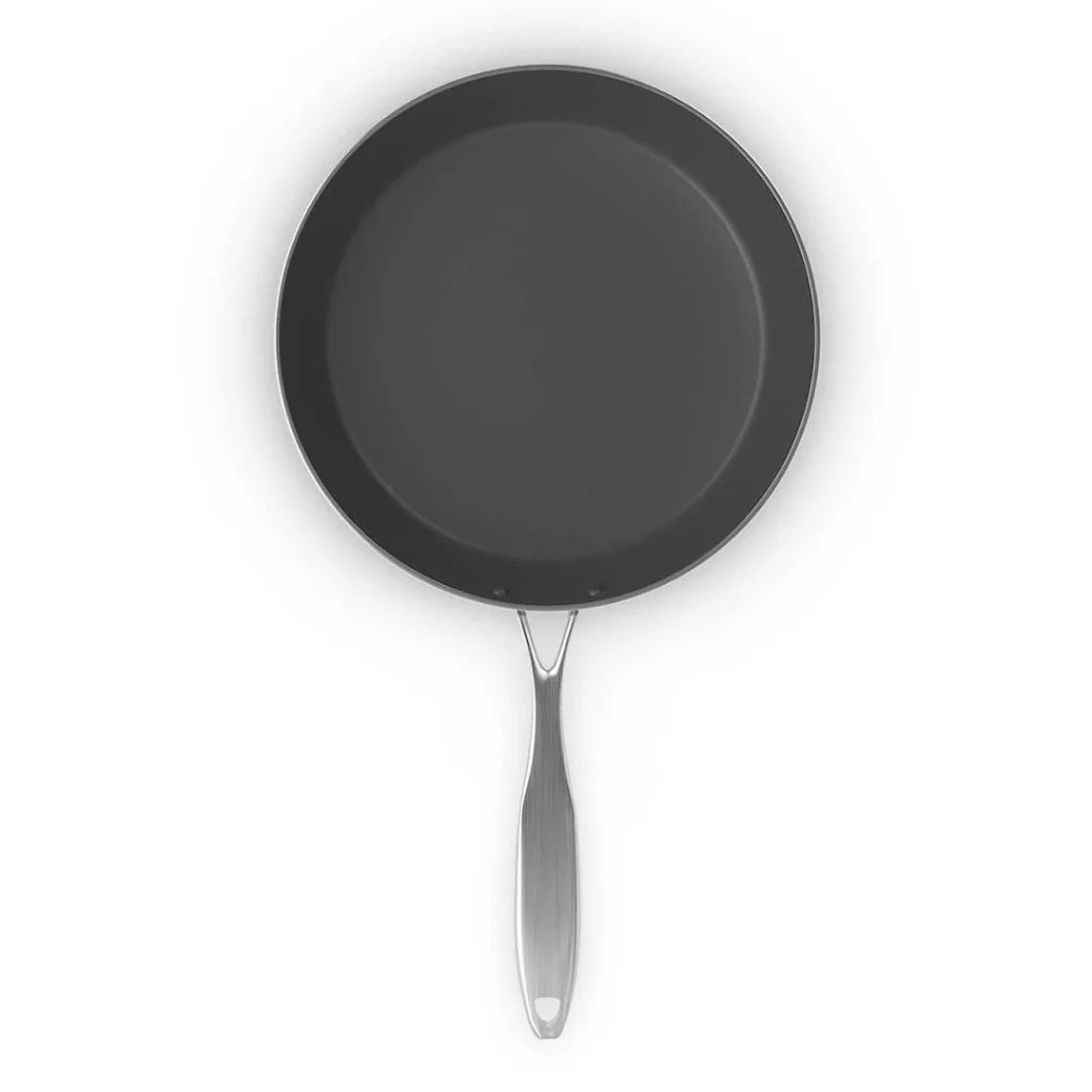 Stainless Steel Fry Pan 22cm & 32cm Induction Non-Stick Interior - Premium