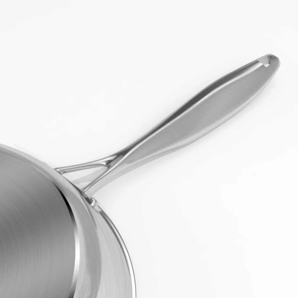 Stainless Steel Fry Pan 22cm & 34cm Top Grade Induction Cooking - Premium