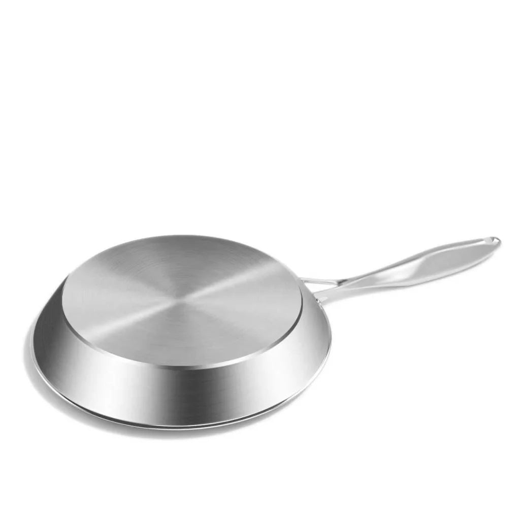 Stainless Steel Fry Pan 24cm & 30cm Top Grade Induction Cooking - Premium
