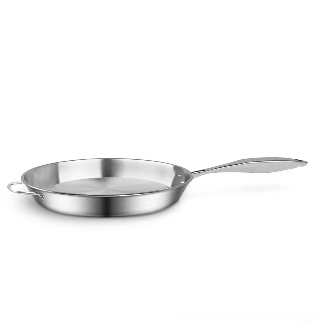 Stainless Steel Fry Pan 34cm Induction Cooking Frying Pan - Premium
