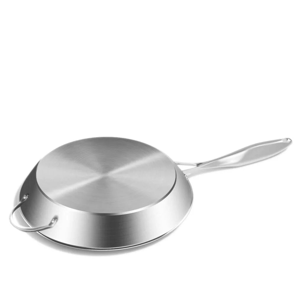 Stainless Steel Fry Pan 34cm Induction Cooking Frying Pan - Premium