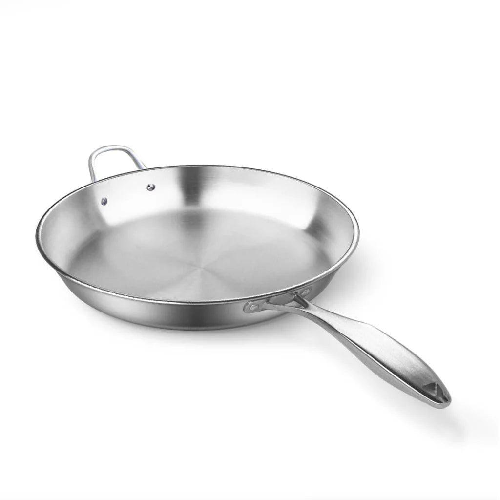 Stainless Steel Fry Pan 34cm Induction Cooking Frying Pan - Premium