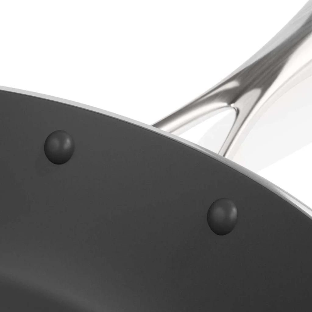 Stainless Steel Fry Pan 36cm Induction Non-Stick Interior Frying Pan - Premium
