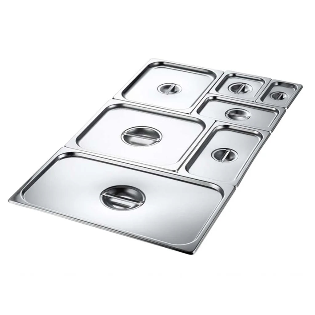 Stainless Steel Gastronorm Lid Premium 2X Full Size 1/2 Tray Top Cover