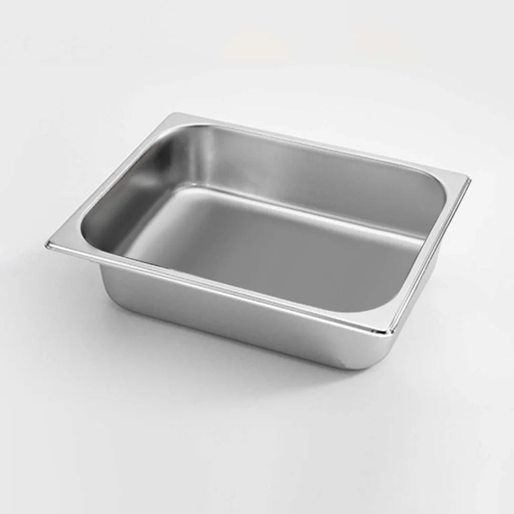 Stainless Steel Gastronorm Pan Premium 2X Full Size 1/2 6.5cm Deep Tray with Lid