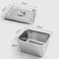 Stainless Steel Gastronorm Pan Premium Full Size 1/2 20cm Deep Tray with Lid