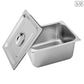 Stainless Steel Gastronorm Pan Premium Full Size 1/2 20cm Deep Tray with Lid
