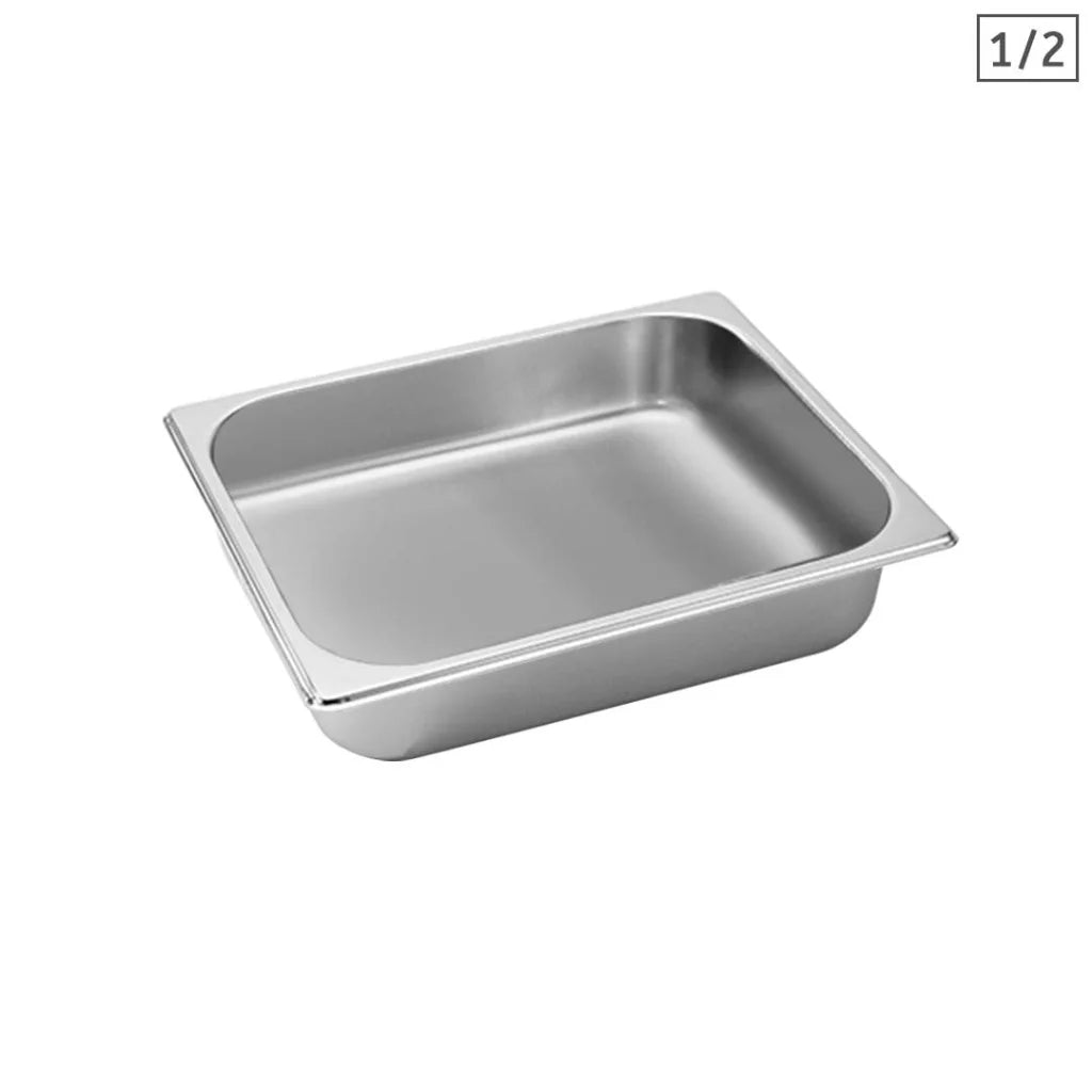 Stainless Steel Gastronorm Pan Premium Full Size 1/2 6.5cm Deep Tray