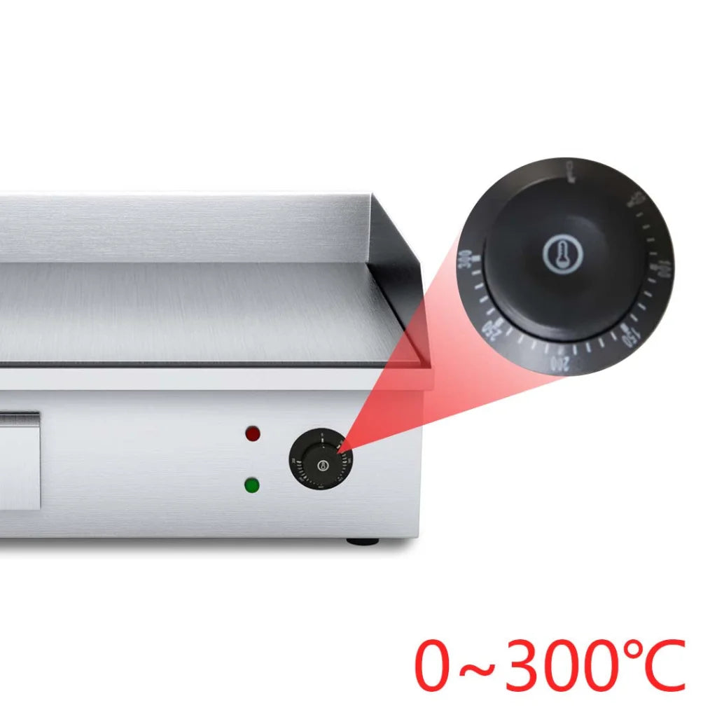 Stainless Steel Griddle Set Premium 2X Flat Commercial Grill BBQ Hot Plate - 2200W