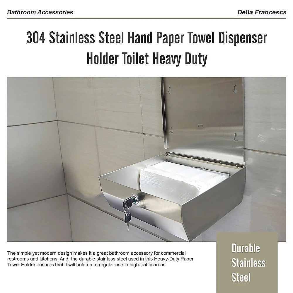Stainless Steel Hand Paper Towel Dispenser Holder - Heavy