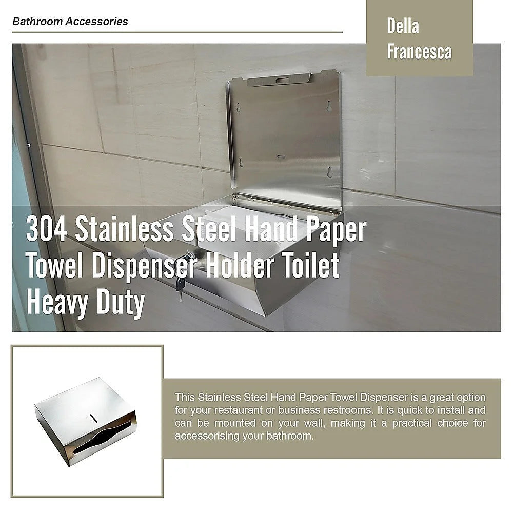 Stainless Steel Hand Paper Towel Dispenser Holder - Heavy