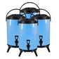 Stainless Steel Insulated Milk Tea Barrel 4X 12L Hot and Cold Beverage Dispenser with Faucet - Blue