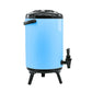 Stainless Steel Insulated Milk Tea Barrel 8X 16L Hot and Cold Beverage Dispenser with Faucet - Blue