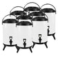 Stainless Steel Insulated Milk Tea Barrel 8X 18L Hot and Cold Beverage Dispenser with Faucet - White
